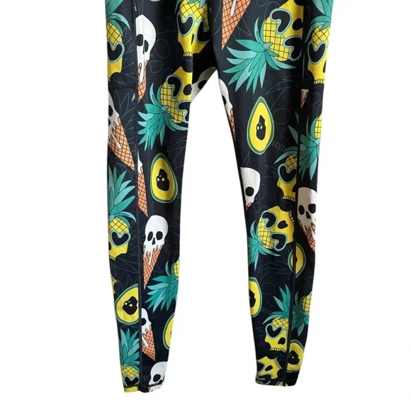 CVG Pineapple, IceCream, Skull Leggings size small - Picture 3 of 8